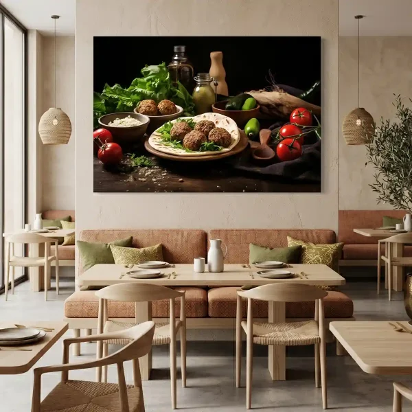 tableau restaurant libanais composition