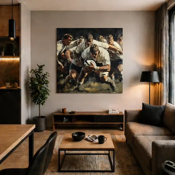 tableau rugby peinture