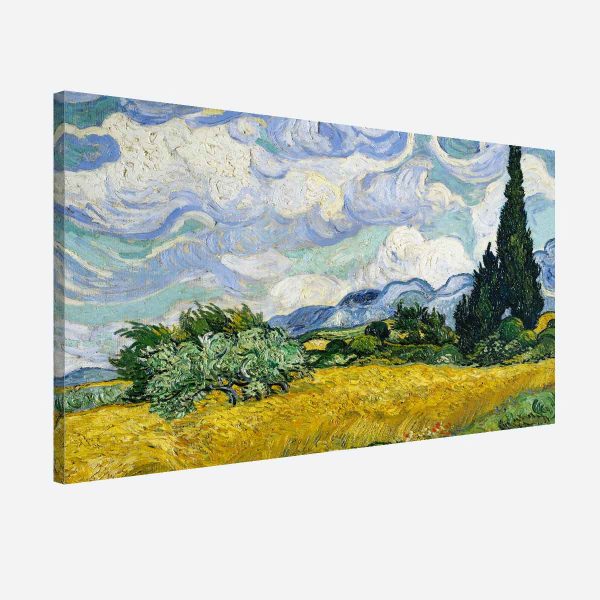 tableau Van Gogh-champ de blé avec cyprès