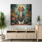 tableau chien yoga