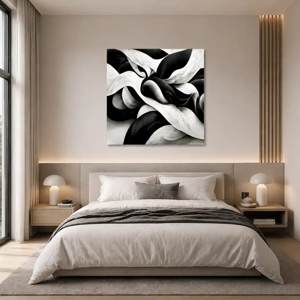 tableau abstrait noir et blanc tableau abstrait noir et blanc