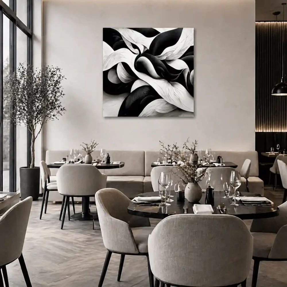 tableau abstrait noir et blanc tableau abstrait noir et blanc