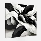 tableau abstrait noir et blanc