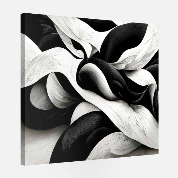 tableau abstrait noir et blanc
