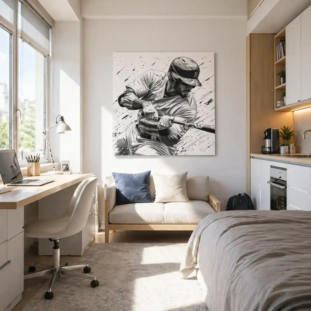 tableau baseball-noir et blanc tableau baseball-noir et blanc