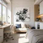 tableau baseball-noir et blanc