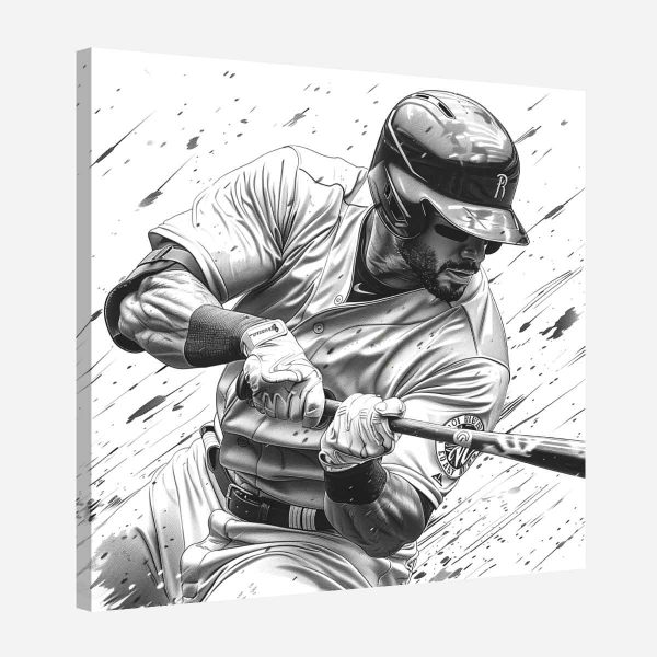 tableau baseball-noir et blanc tableau baseball-noir et blanc