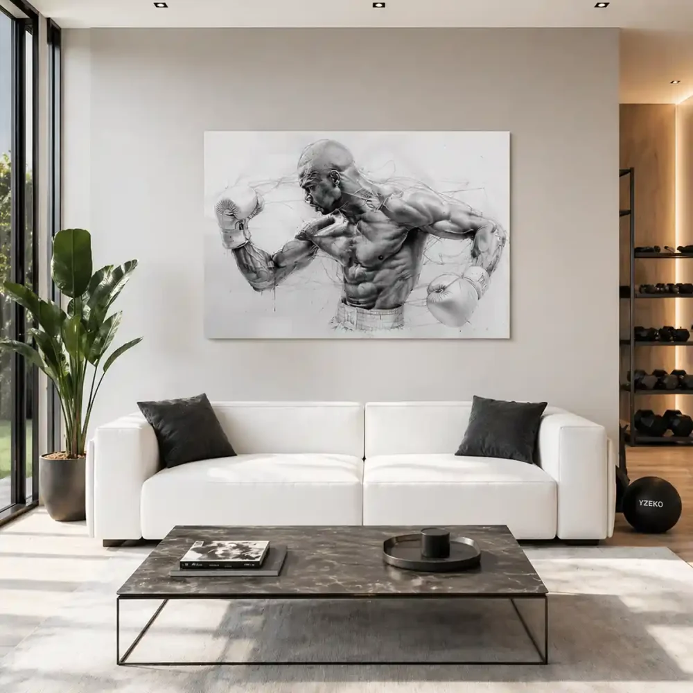 tableau boxe noir et blanc tableau boxe noir et blanc