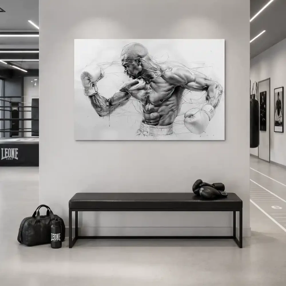 tableau boxe noir et blanc tableau boxe noir et blanc