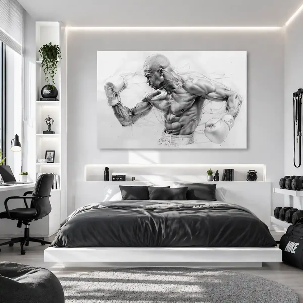 tableau boxe noir et blanc tableau boxe noir et blanc