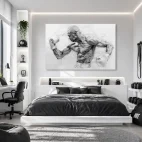 tableau boxe noir et blanc