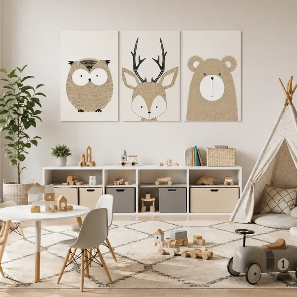 tableau chambre bébé animaux