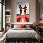 tableau deco athlétisme courreurs