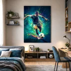 tableau deco football chambre