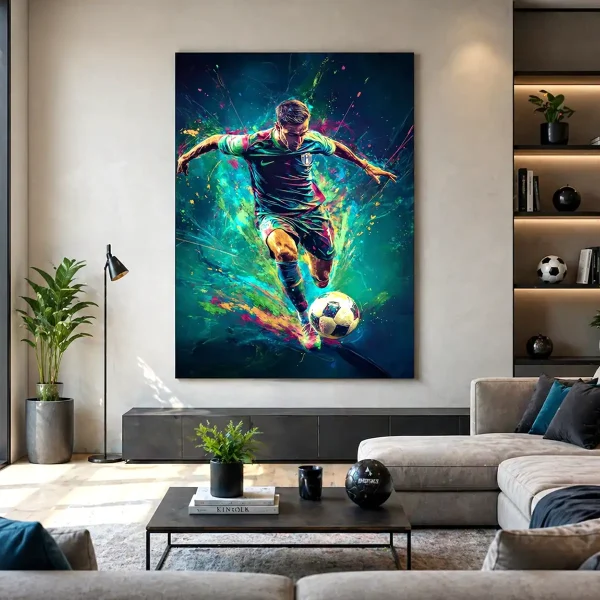 tableau deco football chambre