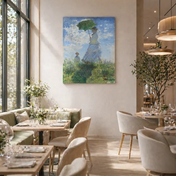 tableau Monet femme à l'ombrelle