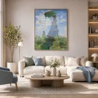 tableau Monet femme à l'ombrelle