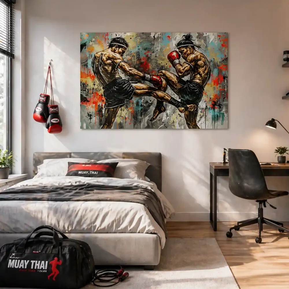 tableau muay thai peinture tableau muay thai peinture