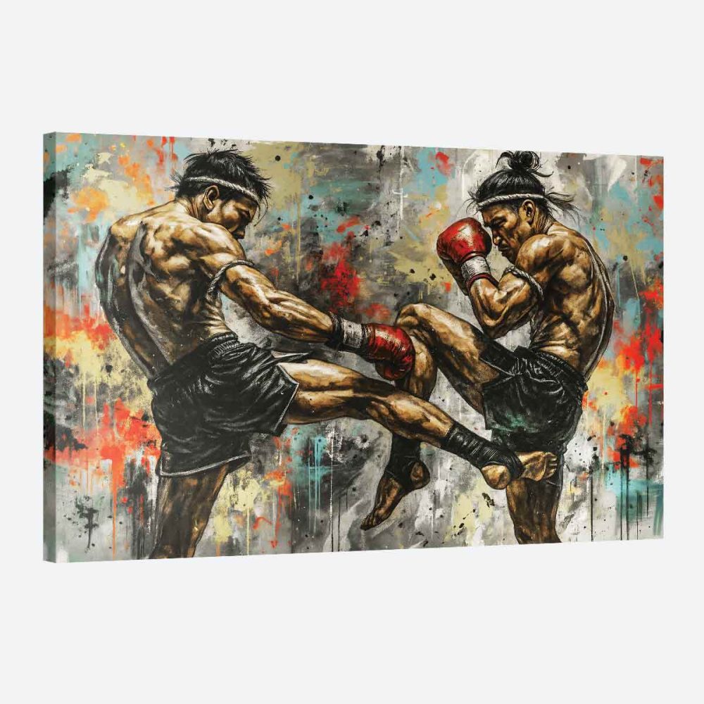 tableau muay thai peinture tableau muay thai peinture