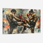 tableau muay thai peinture