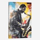 Tableau musique-jazz saxophone