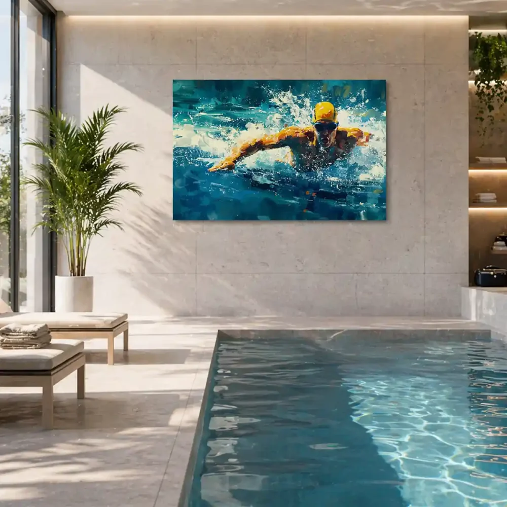 tableau natation peinture tableau natation peinture