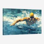 tableau natation peinture