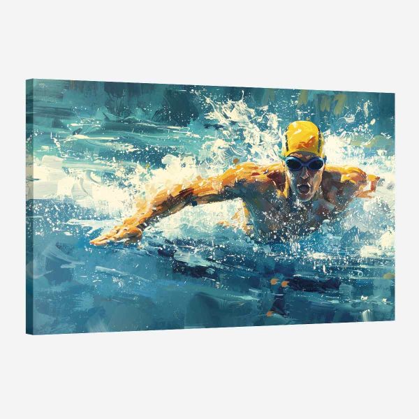 tableau natation peinture
