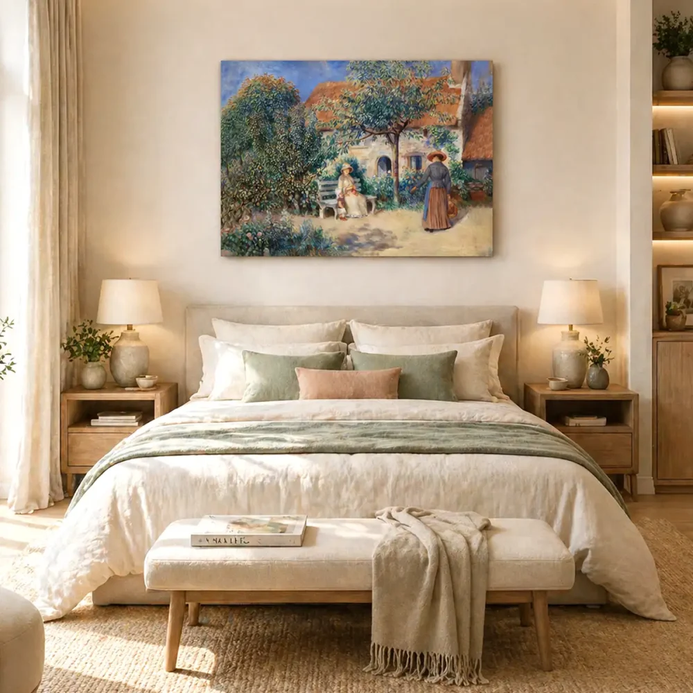 tableau Renoir scène du jardin tableau Renoir scène du jardin