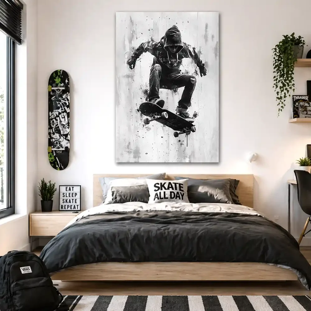 tableau skate noir et blanc tableau skate noir et blanc