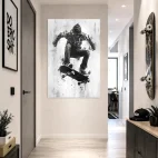 tableau skate noir et blanc