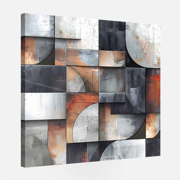 tableau style industriel abstrait
