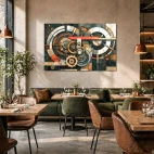 tableau style industriel engrenage