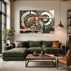 tableau style industriel engrenage