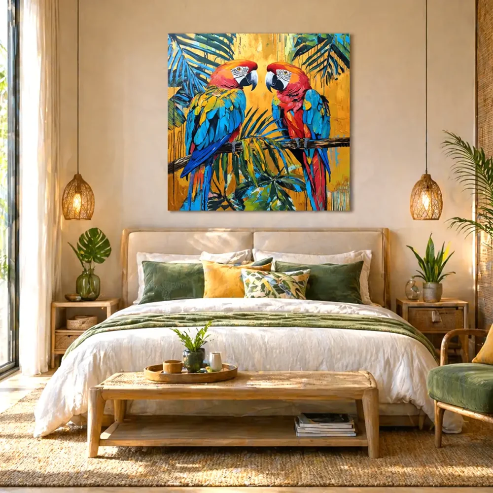 tableau tropical perroquet tableau tropical perroquet