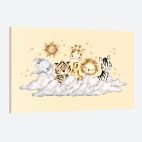 Cadre chambre bébé animaux ciel