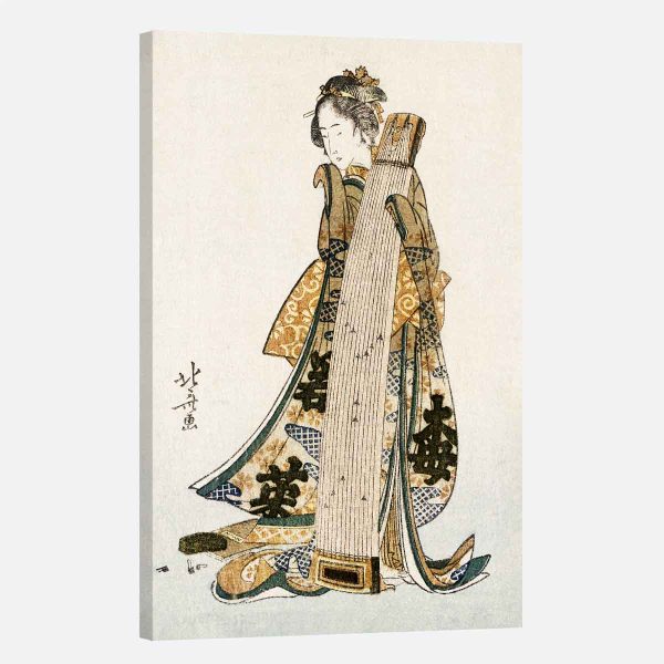 cadre-hokusai-femme-japonaise Cadre Hokusai femme japonaise