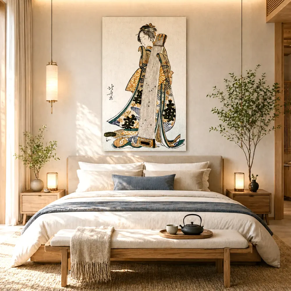 decoration-murale-hokusai-femme-japonaise Décoration murale Hokusai femme japonaise