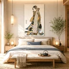 Décoration murale Hokusai femme japonaise