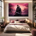 Tableau mural manga samouraï