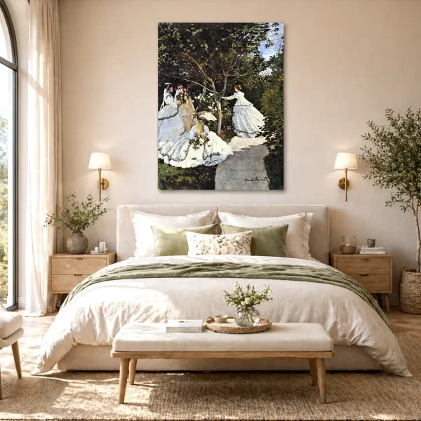Tableau mural monet femmes au jardin