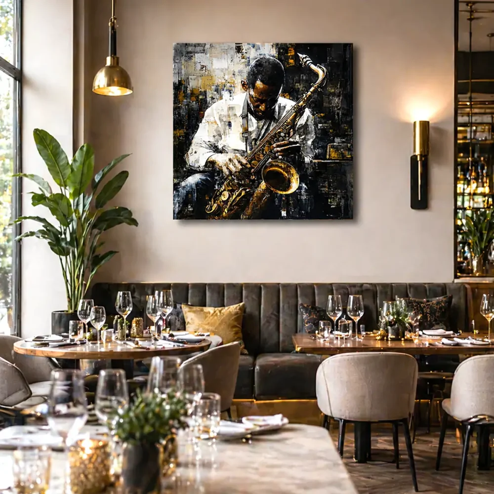 Tableau musique jazzman Tableau musique jazzman