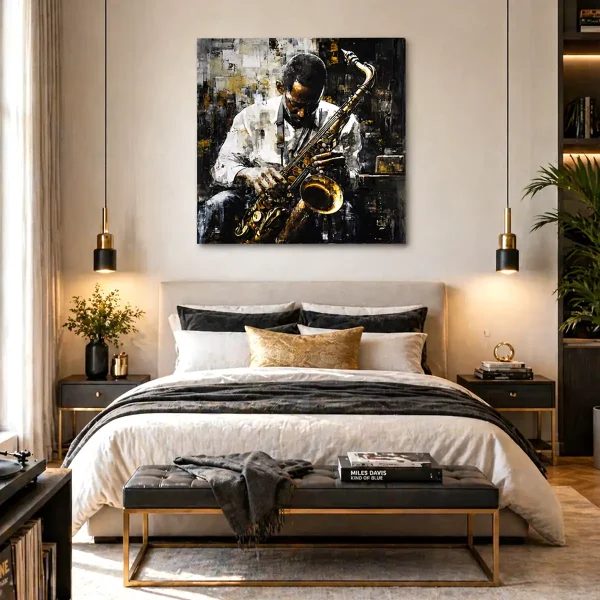 Tableau musique jazzman