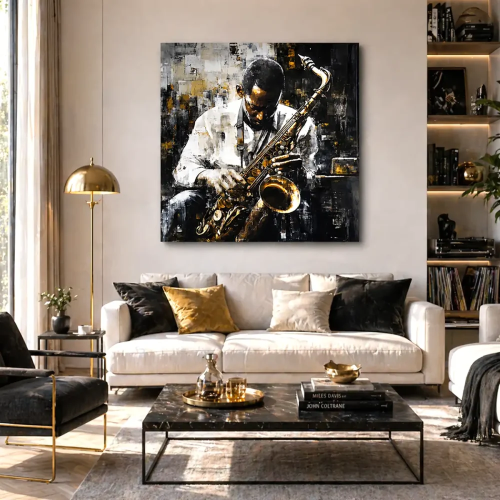 tableau musique jazzman Tableau musique jazzman